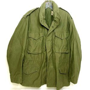 Men's Army Issue Green Field Coat with Hood Medium